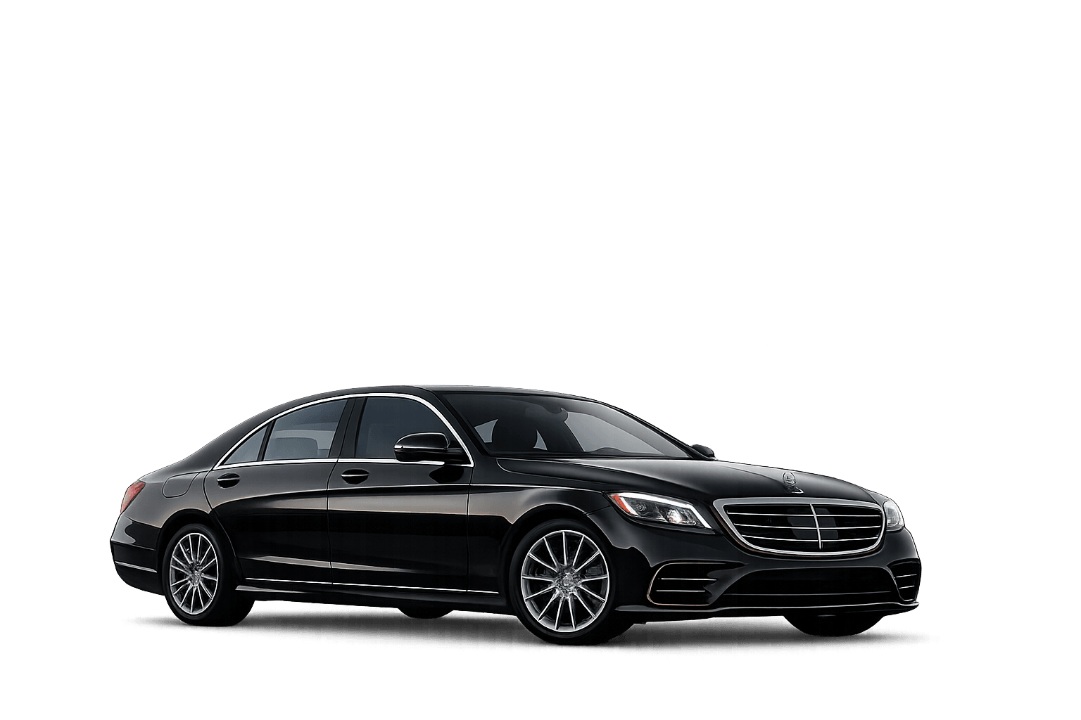 Black 2025 luxury sedan with leather interior and chrome accents for premium chauffeur service Chicago