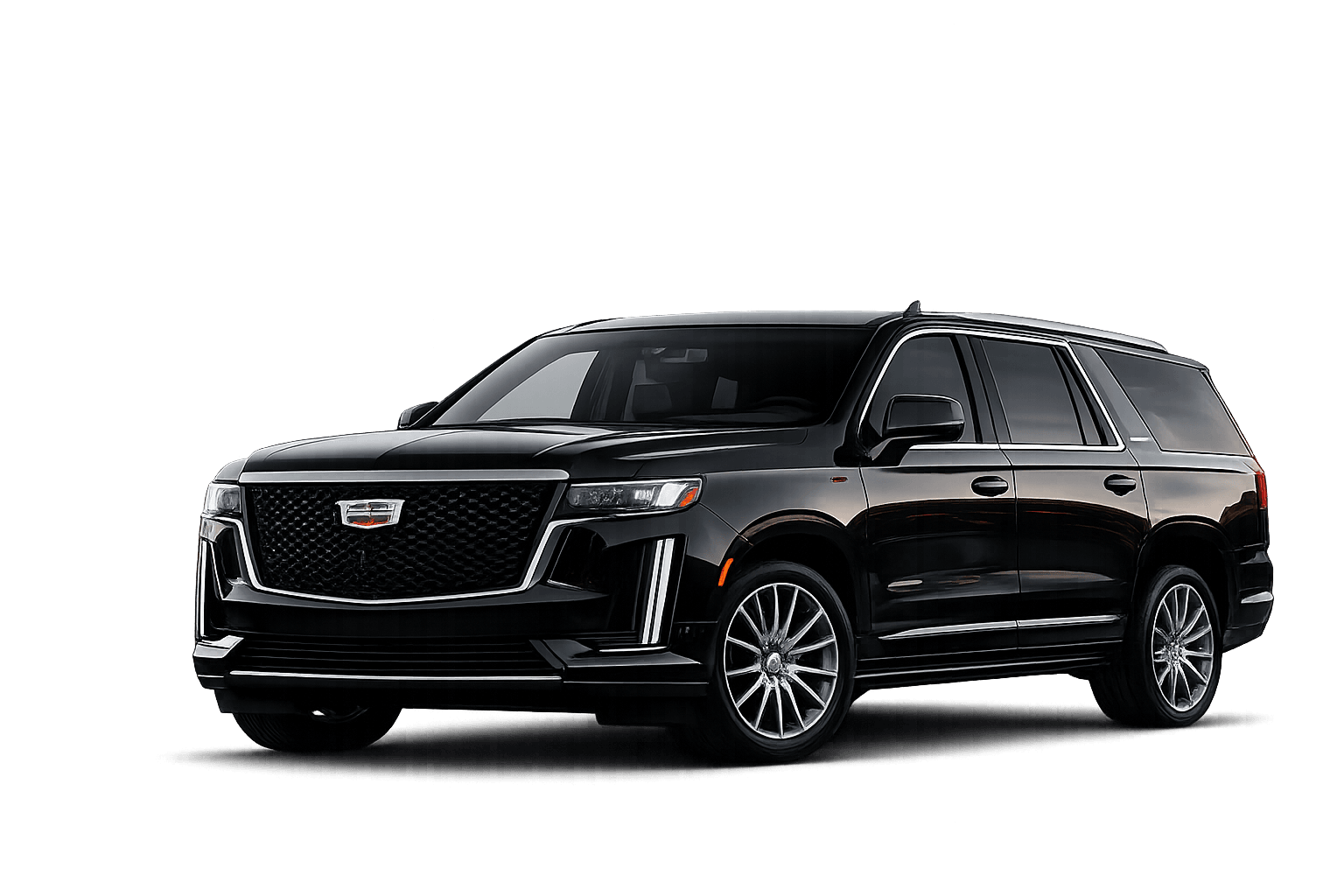 Black 2025 executive SUV with spacious cabin and premium amenities for corporate travel Chicago